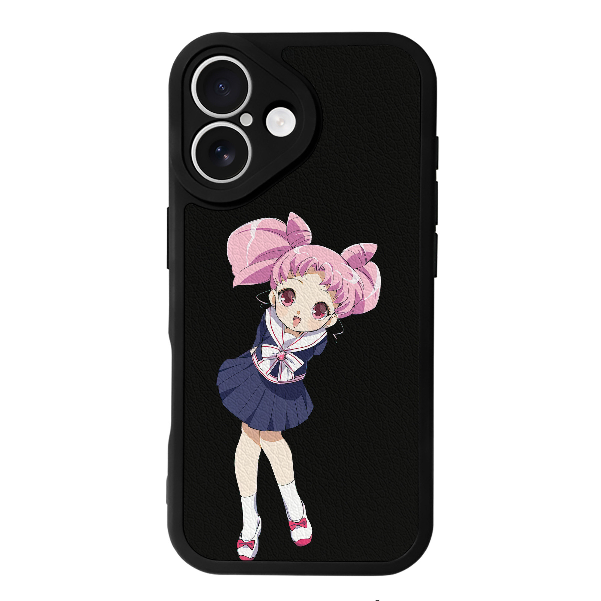 （画像用） 美少女戦士セーラームーン ちびうさ Sailor Moon Chibiusa Tsukino Usagi Small Lady Serenity 【iPhone 16シリーズ対応】シリコンスマホケース（レザー調） 材質：シリコン